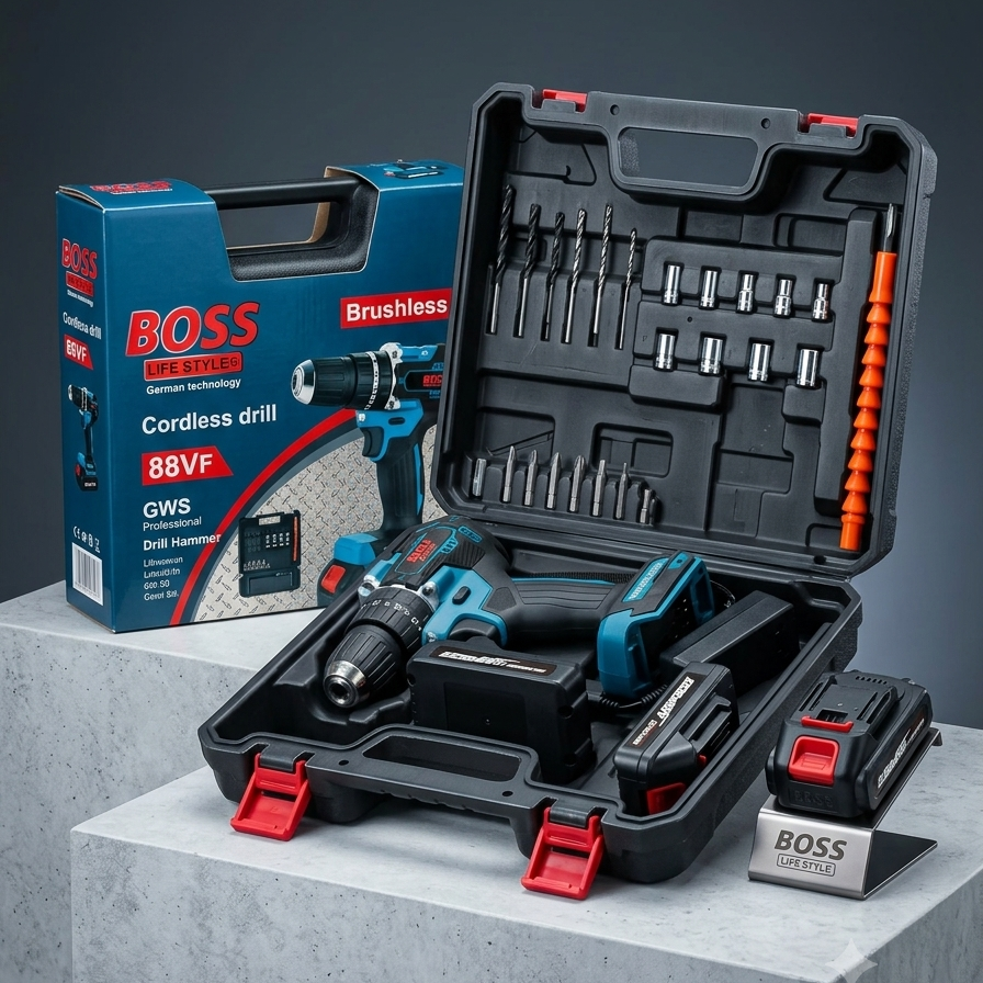 BOSS 88VF Brushless Cordless Drill Kit