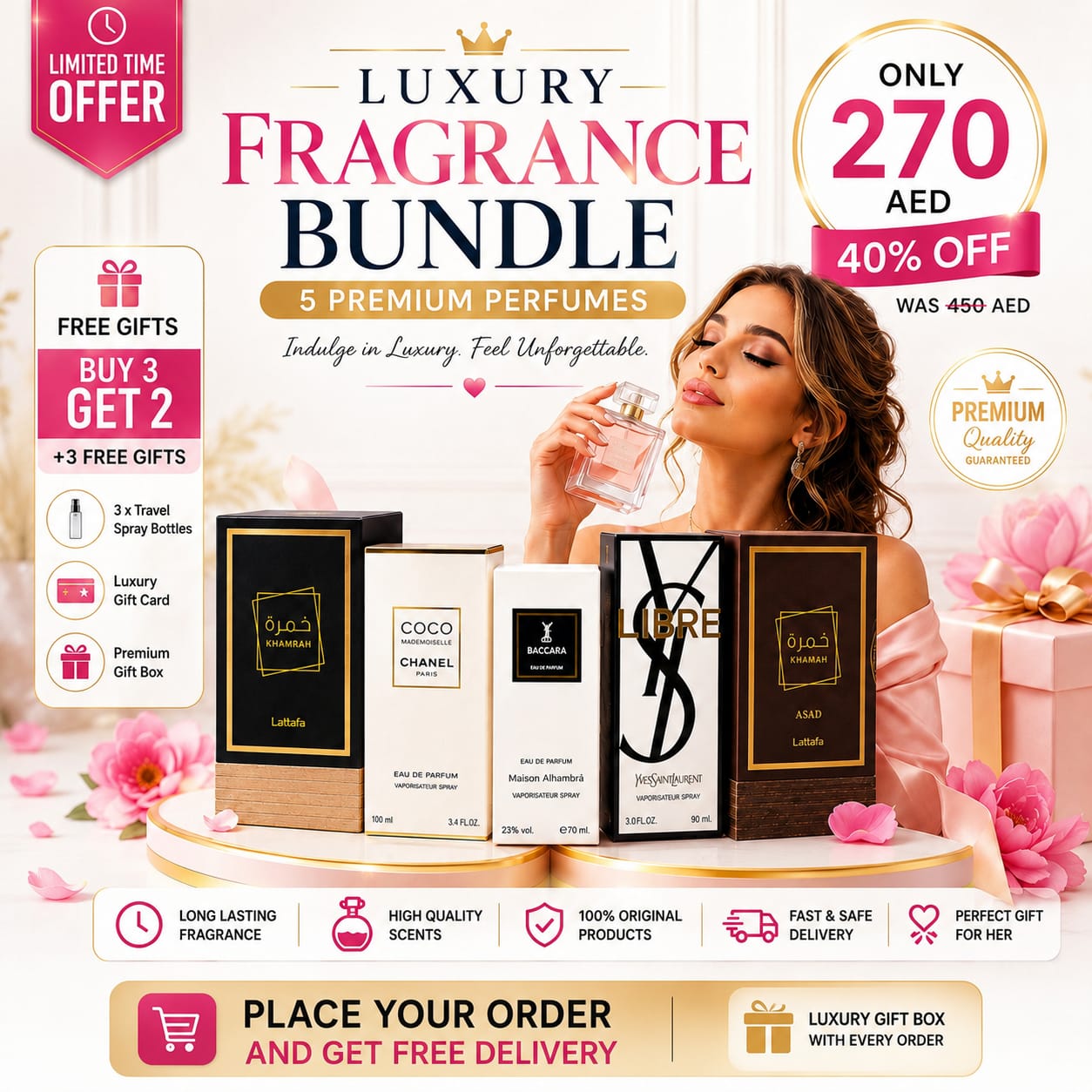 Luxury Fragrance Bundle – 5 Premium Perfumes  ✨ Only AED 270 (Limited Time Offer)